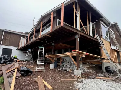 Exterior Home Framing and Foundation Remodeling