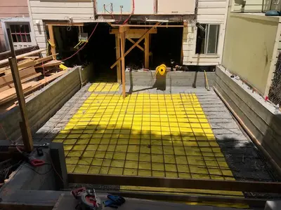 Preparing Concrete Foundation Slab with Rebar