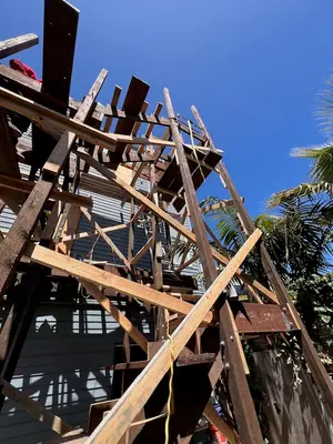 Building Structural Rooftop Wood Framing